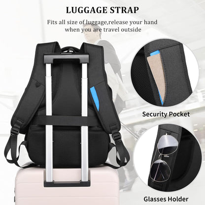 Sac à dos pour ordinateur portable | Résistant à l'eau, port USB | Sac de voyage, compartiments d'organisation