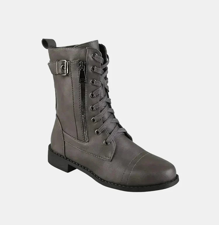 Femmes Bottines Bout Rond Semelle Rembourrée