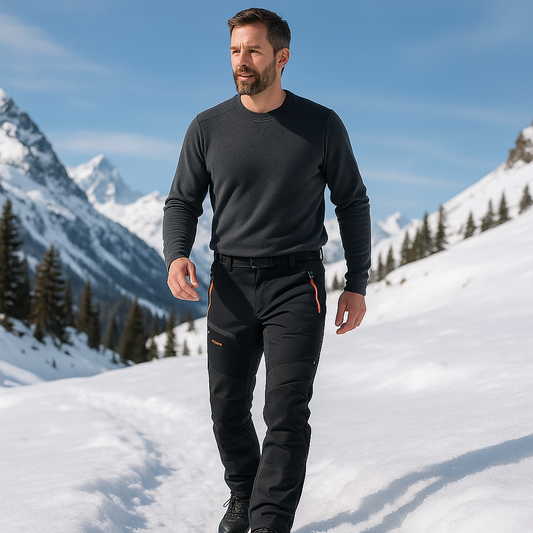 AlpineGlide – Pantalons de Ski Coupe-Vent 25’ avec Bretelles Réglables