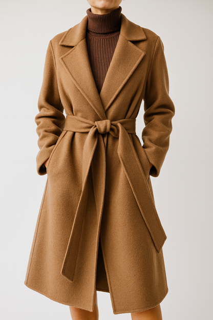 Veste de Transition Femme | Laine, Ceinture | Style Classique