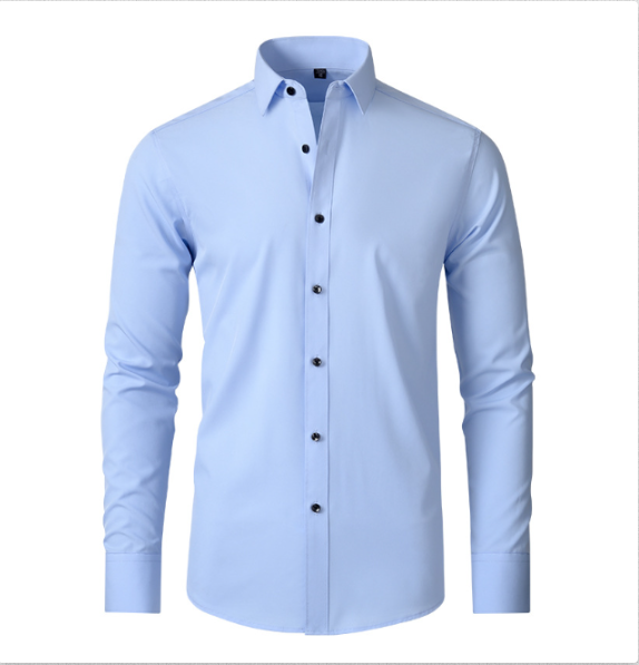 Chemise Homme Boutons | Blanc, Stretch Sans Repassage