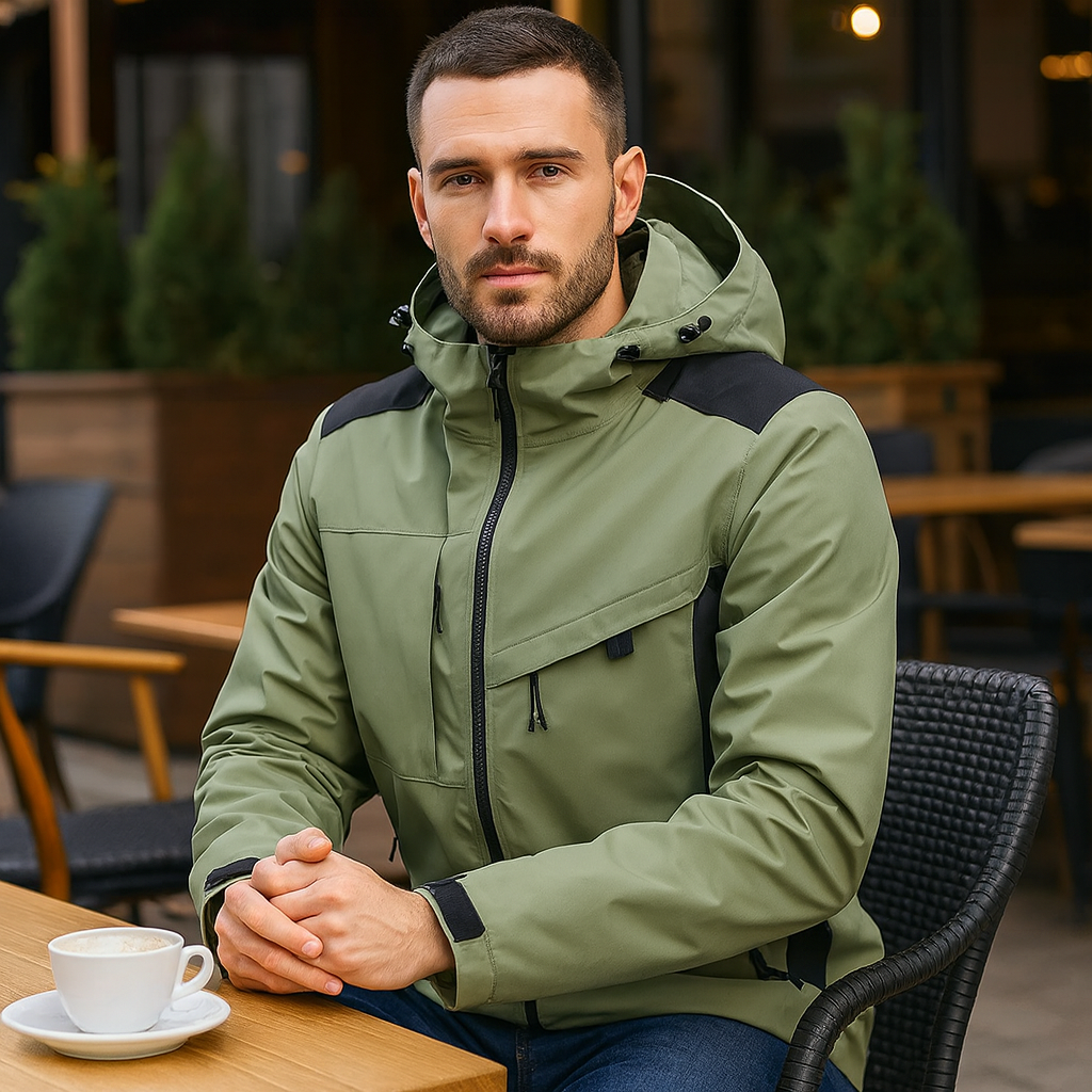 Veste de ski pour homme d'hiver avec capuche et coupe ample