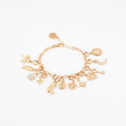 Calendrier de l'Avent Bracelet Charms 12 Jours Femme Bijoux Doré