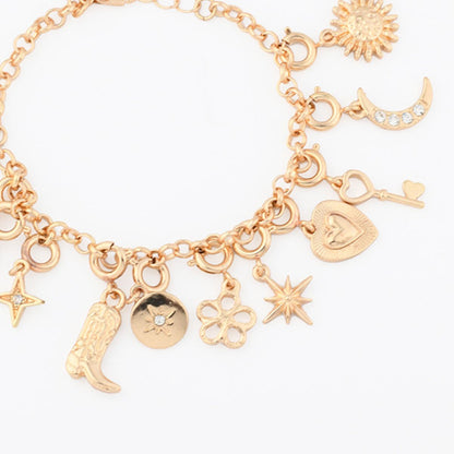 Calendrier de l'Avent Bracelet Charms 12 Jours Femme Bijoux Doré