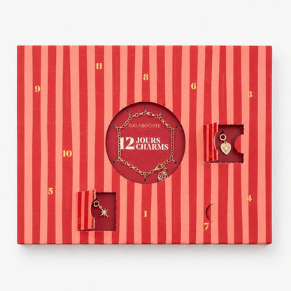Calendrier de l'Avent Bracelet Charms 12 Jours Femme Bijoux Doré