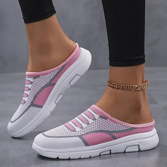 Baskets slip-on tricot respirantes légères profil bas