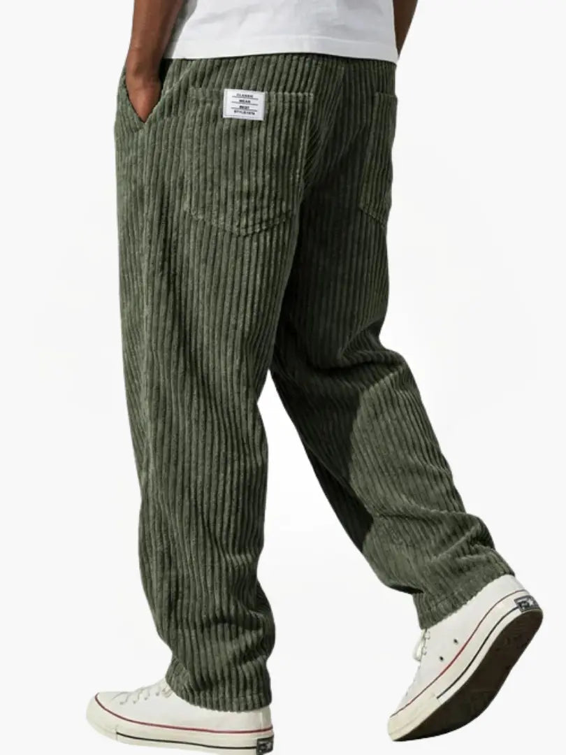 Pantalon homme texturé à cordon de serrage coupe décontractée disponible en plusieurs couleurs