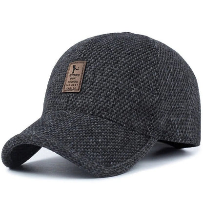 Casquette hiver homme cache-oreilles taille réglable style classique
