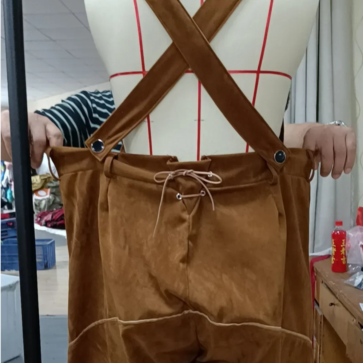 Herren Lederhosen - Cuir de haute qualité - Bretelles & Chemise - Tenue traditionnelle de fête
