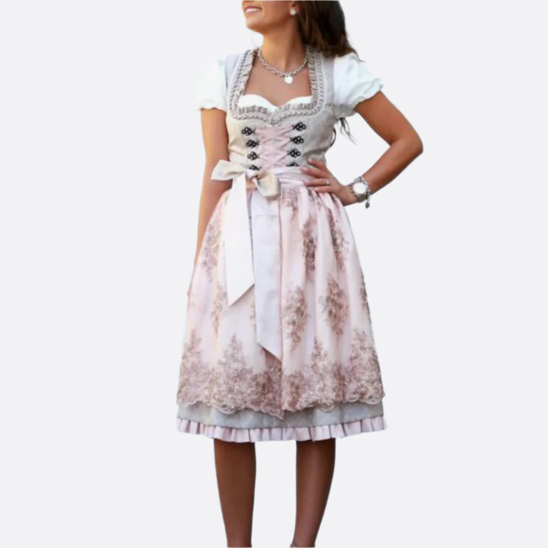 Robe Dirndl Femme - Matériau de Haute Qualité - Mode Trachten Élégante pour Oktoberfest