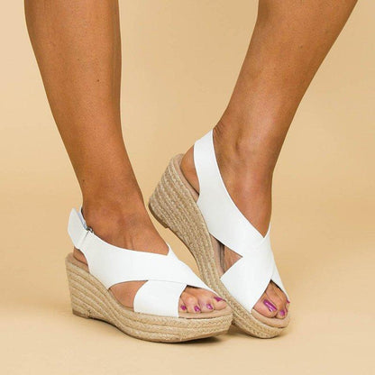 Sandales pour Oignons, Femmes | Brides Croisées | Semelle Compensée