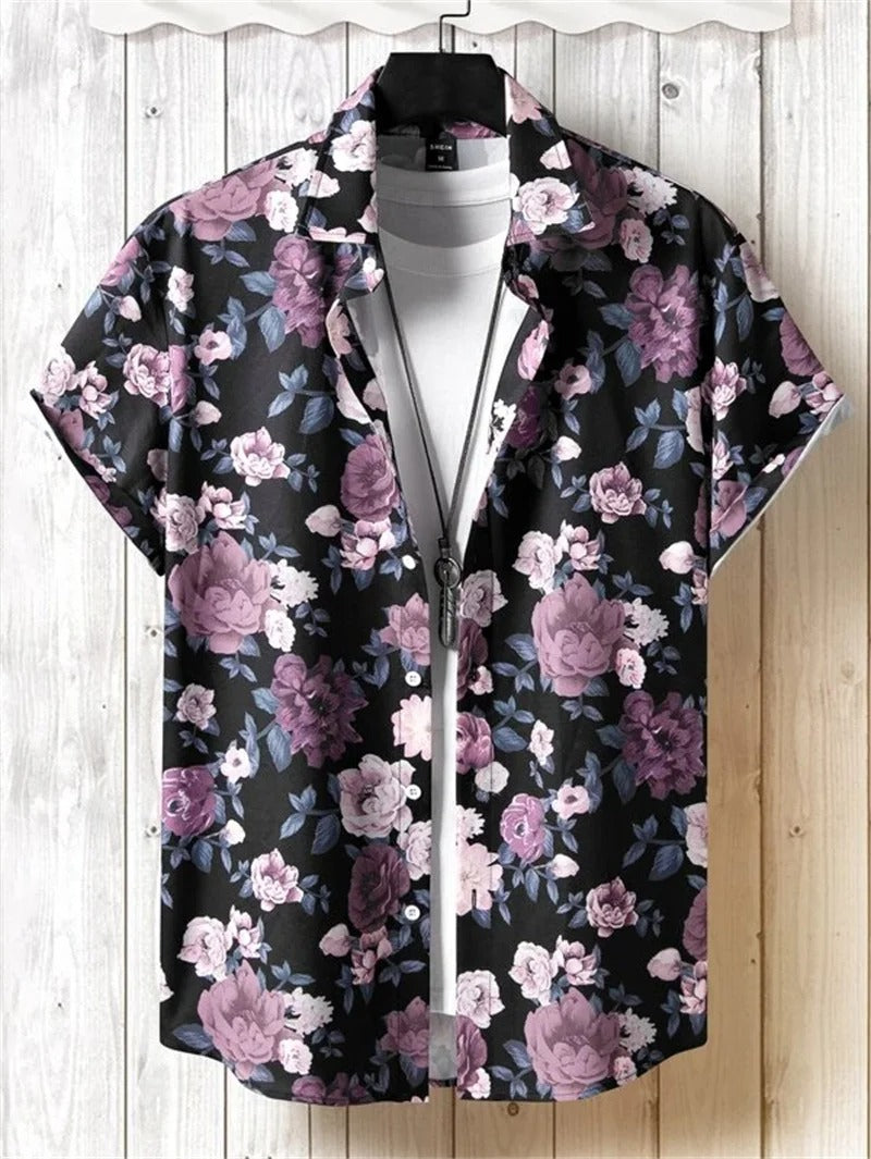 Chemise hawaïenne homme | Manches courtes, Imprimé tropical