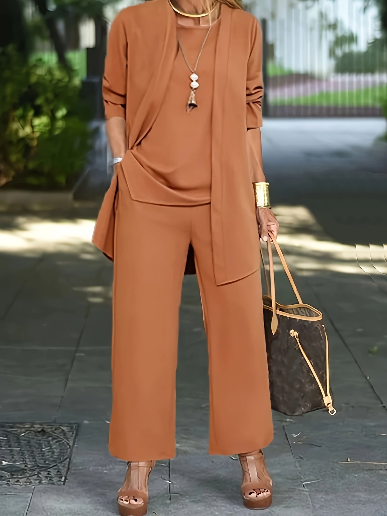 Idealne Chic - Ensemble 3 pièces femme - Veste - Pantalon - Jupe - Élégant