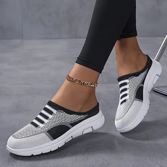 Baskets slip-on tricot respirantes légères profil bas