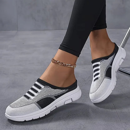 Baskets slip-on tricot respirantes légères profil bas