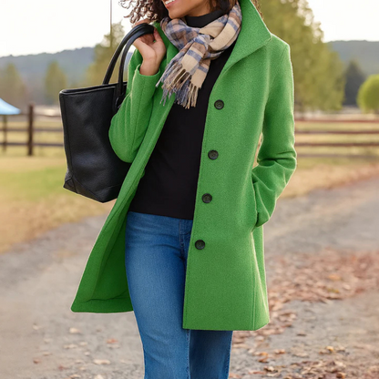 Manteau d'hiver femme | Coupe classique, boutons | Élégant