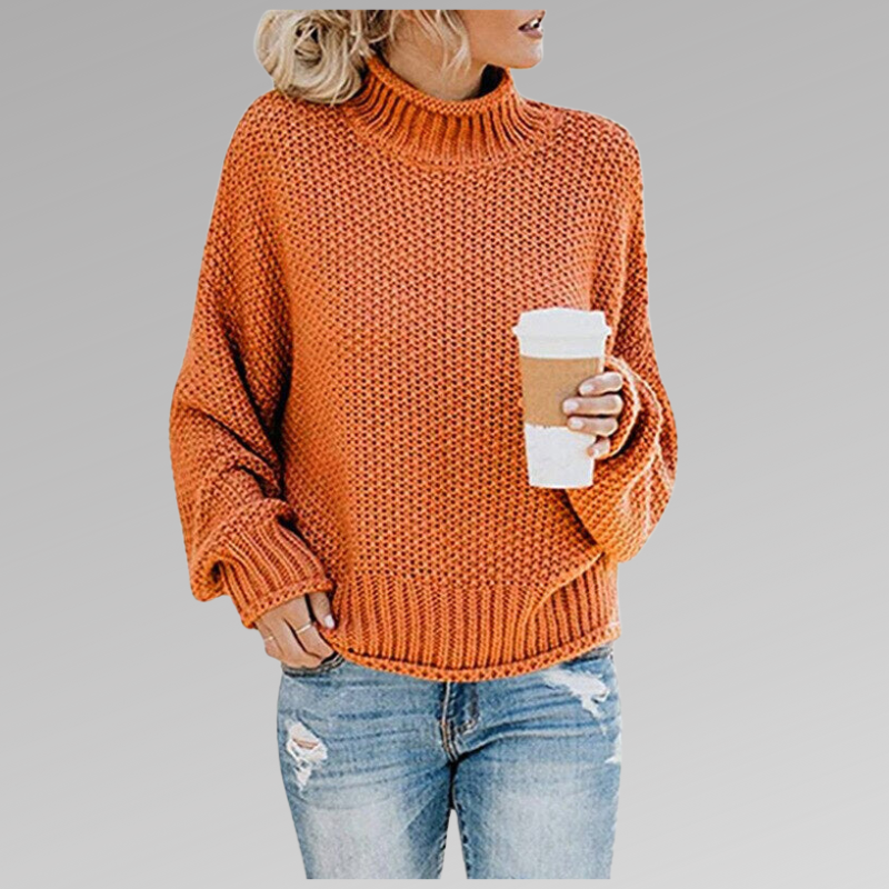 Pull tricot oversize femme hiver coupe ample et douce