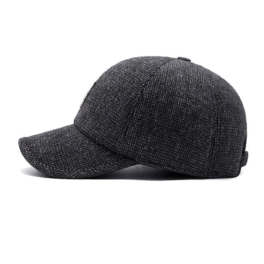 Casquette hiver homme cache-oreilles taille réglable style classique