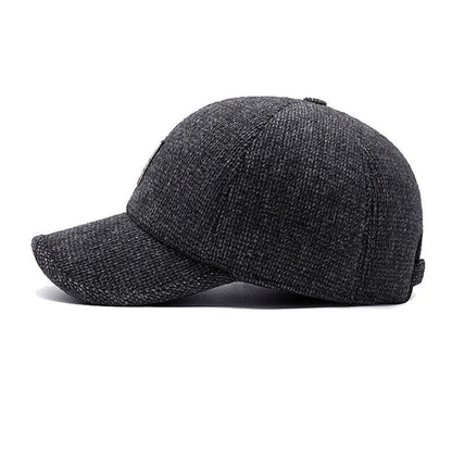 Casquette hiver homme cache-oreilles taille réglable style classique