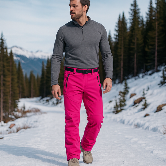 Pantalons de trekking imperméables pour femmes avec polaire