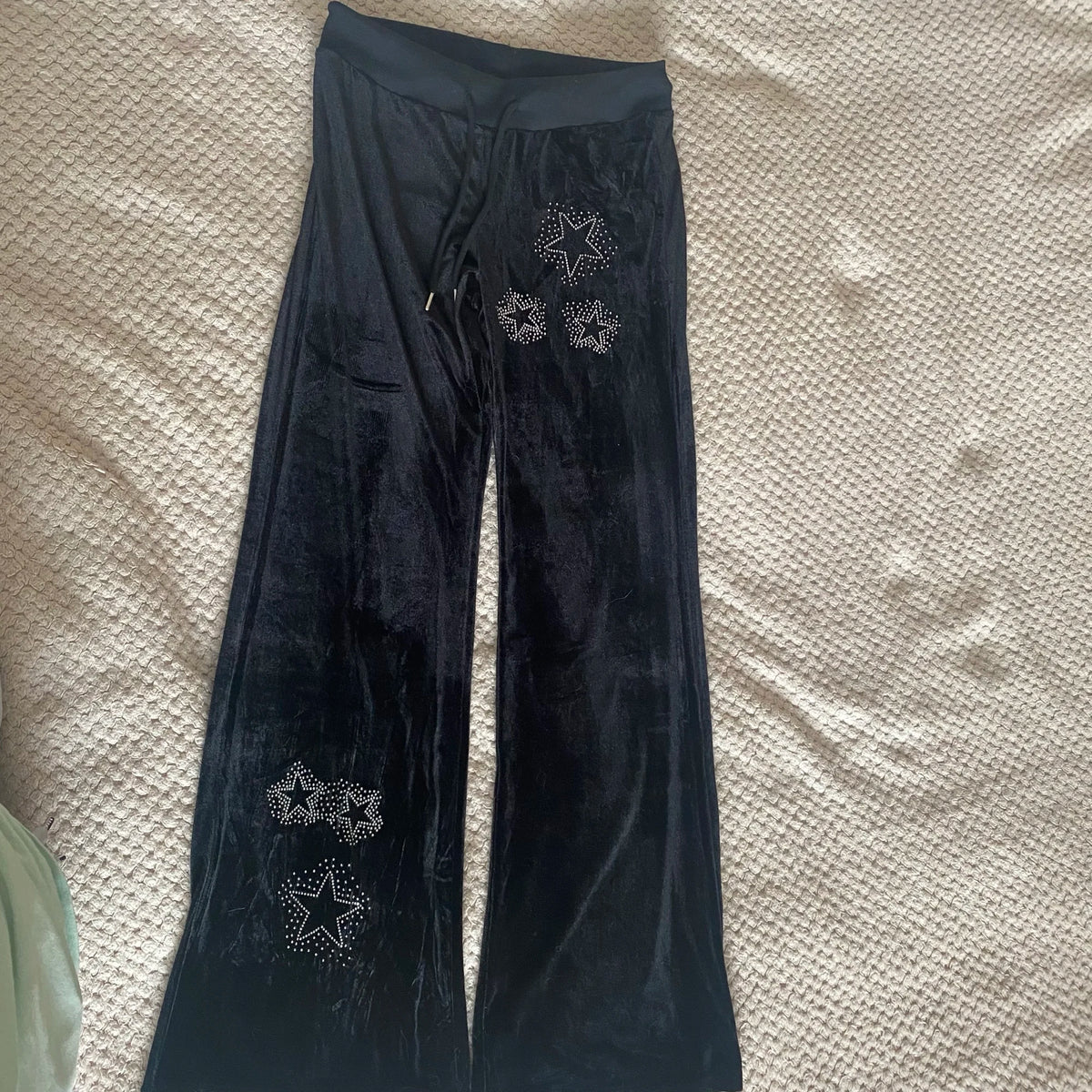 Pantalon velours femme taille basse gothique