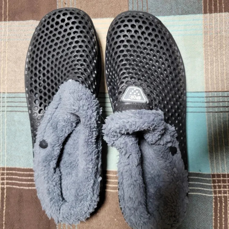 Chaussons femme hiver mules fourrées chaudes semelle épaisse EVA