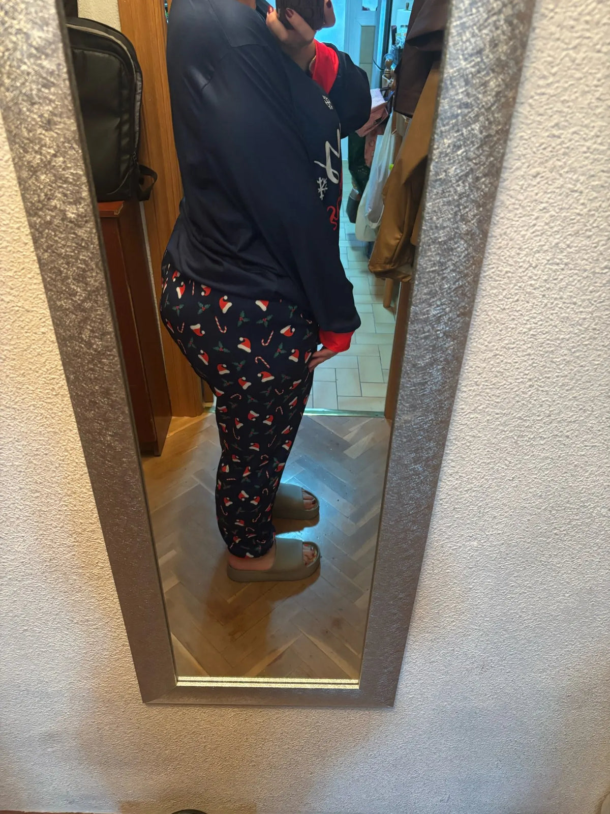 Pyjama Noël famille ensemble 2 pièces assorti parent enfant motif imprimé
