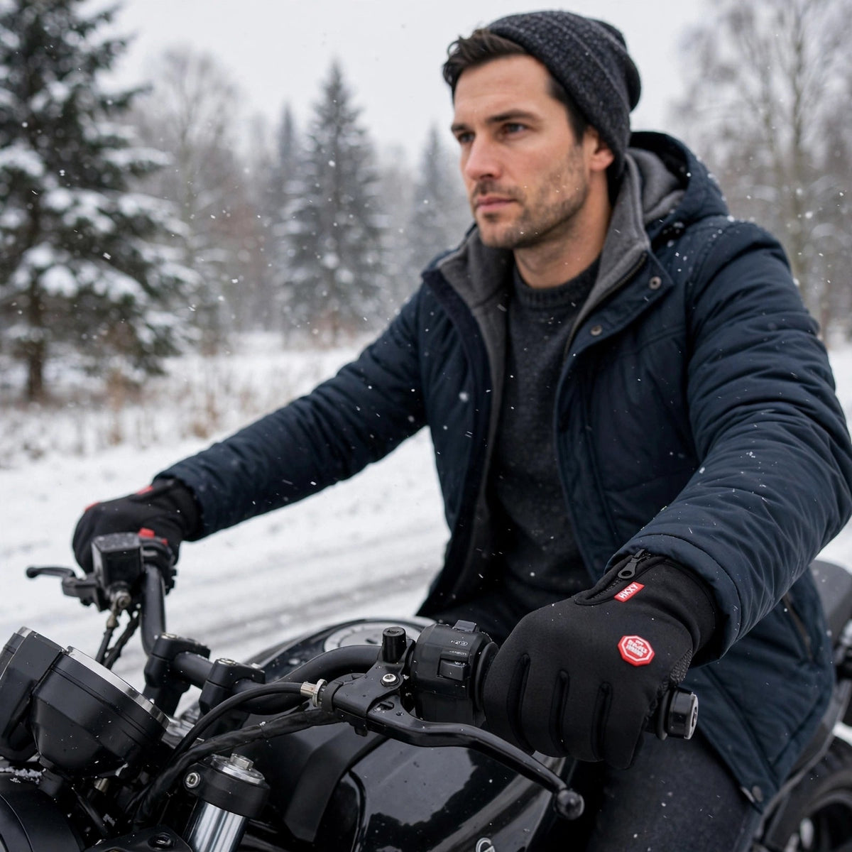 Gants chauffants électriques tactiles hiver avec doublure polaire et grip silicone
