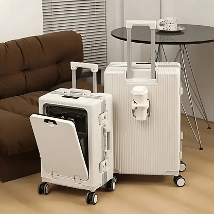 Valise de cabine rigide | Poche frontale, serrure TSA, port USB
