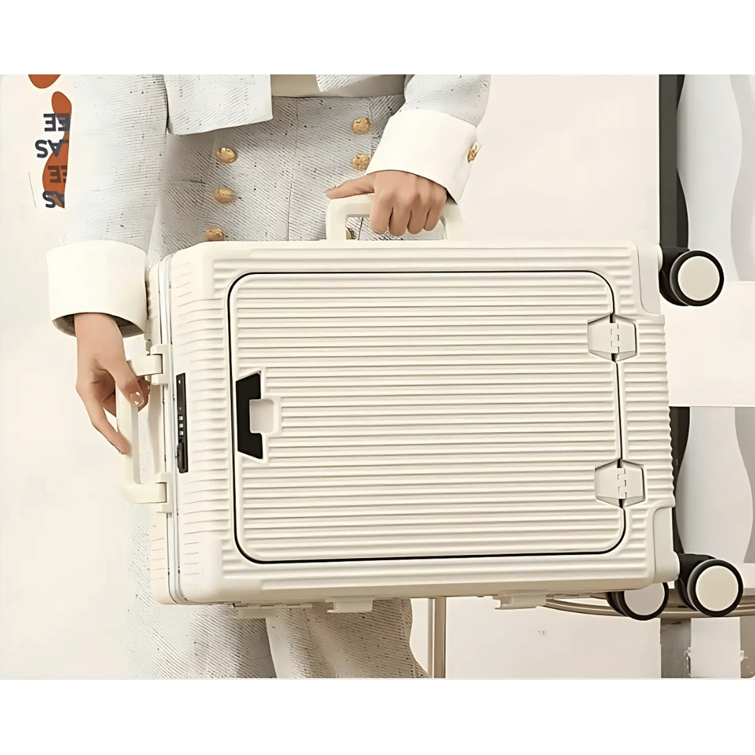 Valise de cabine rigide | Poche frontale, serrure TSA, port USB