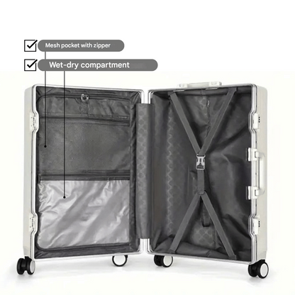 Valise de cabine rigide | Poche frontale, serrure TSA, port USB