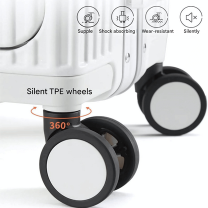 Valise de cabine rigide | Poche frontale, serrure TSA, port USB