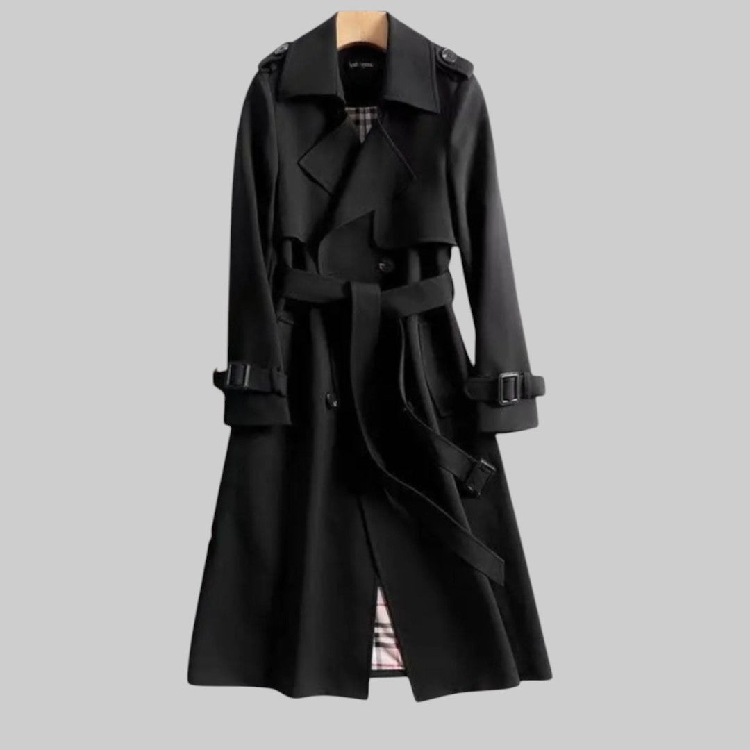 Trench-coat femme | Imperméable long, ceinturé | Classique intemporel