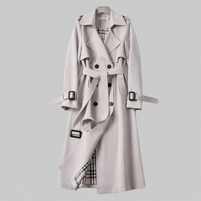 Trench-coat femme | Imperméable long, ceinturé | Classique intemporel