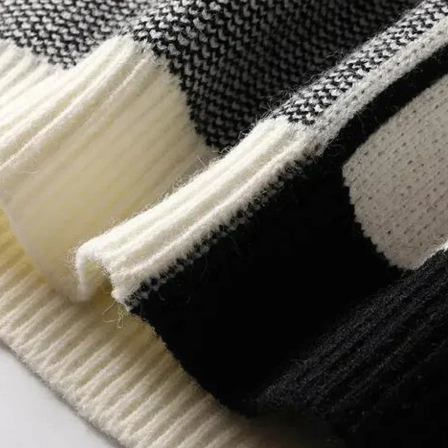 Pull chaud pour homme - Tricot doux - Coupe classique - Confortable