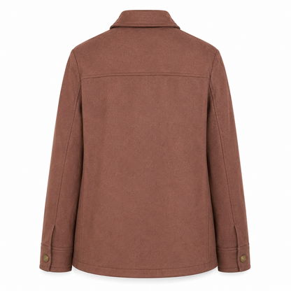 Soft Brown Women's Jacket with Pockets | Timeless Style