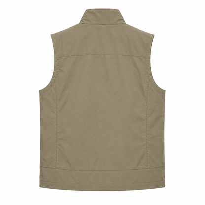 Gilet Homme Léger à Col Montant avec Fermeture Éclair et Poches Zippées | Bodywarmer Casual Extérieur