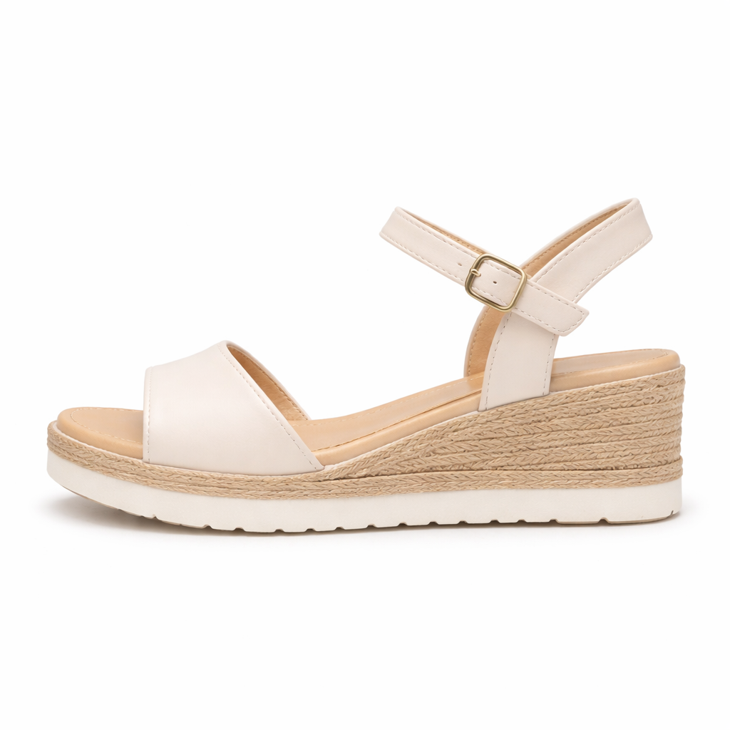 Sandales Compensées Femme | Confort Orthopédique | Boucle Ajustable