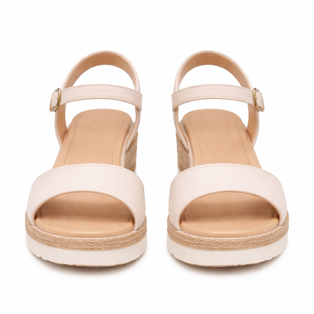 Sandales Compensées Femme | Confort Orthopédique | Boucle Ajustable