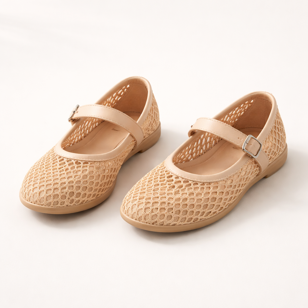 Chaussures Mary Jane confort estival bout rond boucle