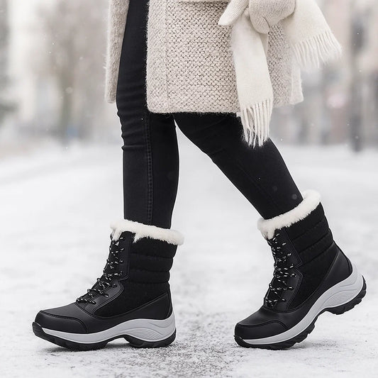 Bottes d’Hiver à Plateau – Confortables et Décontractées pour le Froid