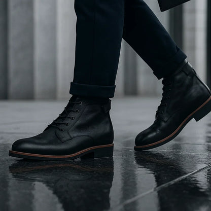 Chaussures orthopédiques homme cuir véritable semelle amortie