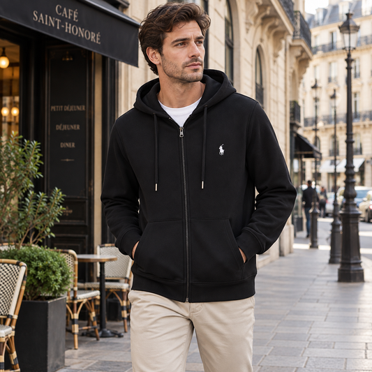Men's Loose-Fit Zip-Up Sweatshirt