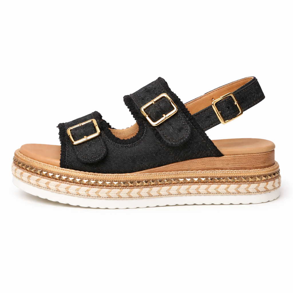 Sneakers Jean Plateforme | Compensé Casual, Confortable, Élégant