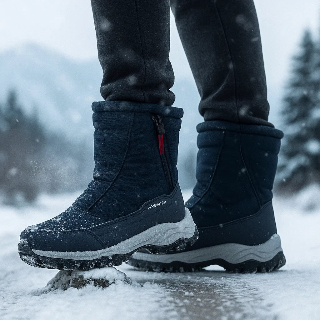 Bottes de Neige Mi-Hautes – Chaudes, Imperméables et Antidérapantes