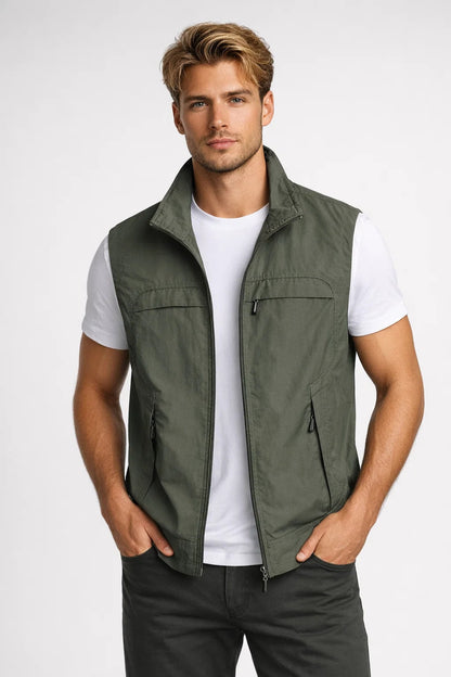 Gilet homme | Col montant, léger | Casual extérieur
