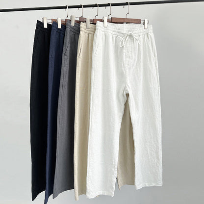 Pantalon lin homme | Taille élastique | Respirant