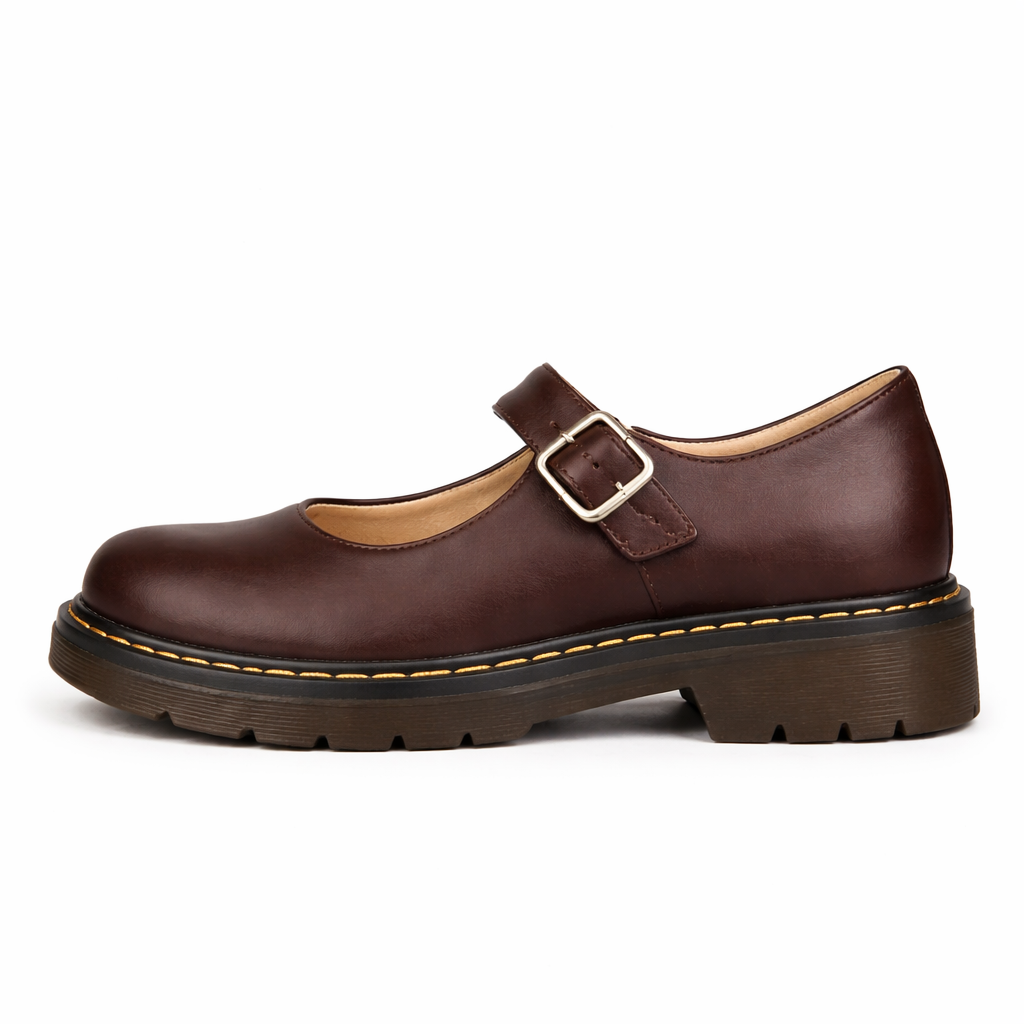 Chaussures Mary Jane pour femmes | Plateforme, semelle épaisse | Lanière à boucle en cuir