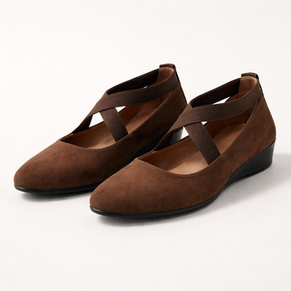 Ballerines Compensées Femme | Soutien Orthopédique, Bout Pointu, Bride Cheville