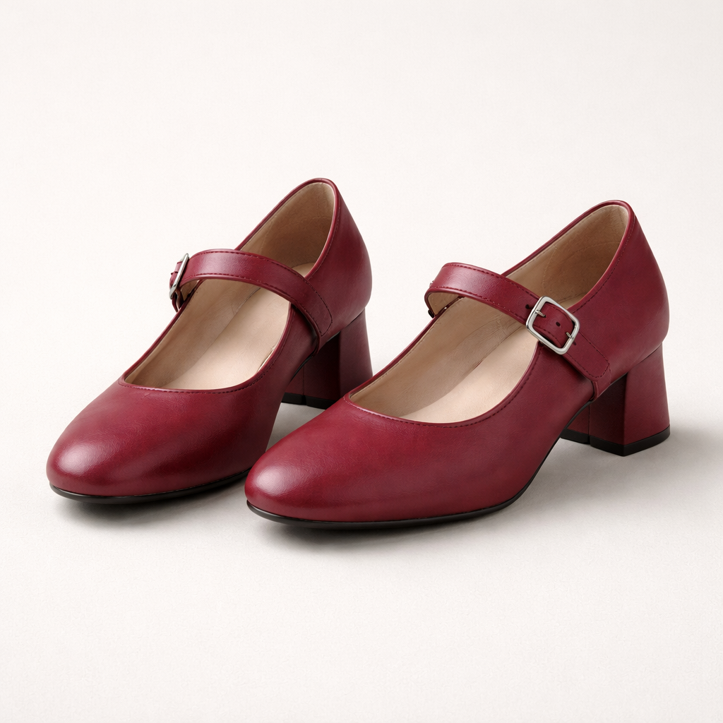 Chaussures Mary Jane pour femmes | Talon bloc, boucle en cuir | Confort ajusté